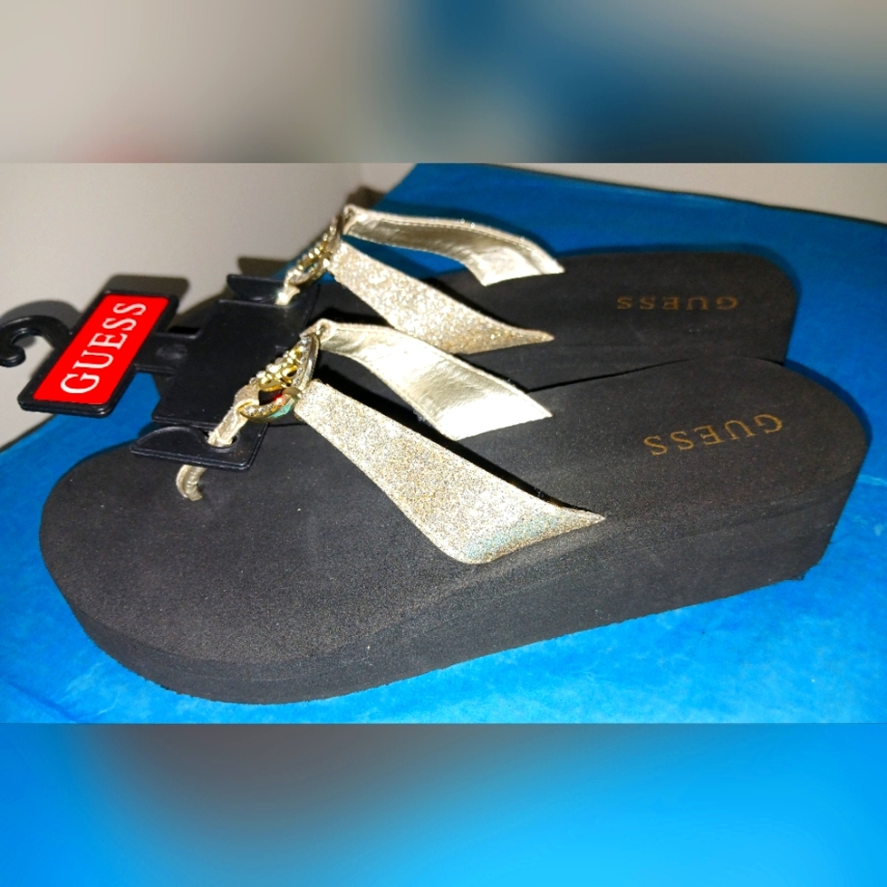 GUESS Womens Rhinestone Embellished Sandals Size 7 - Picture 5 of 5